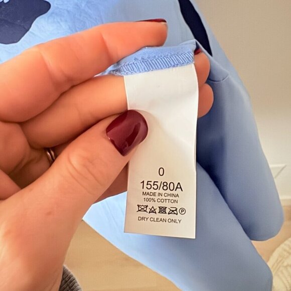 Kate Spade Grand Flora Poplin Midi Dress NWT Blue Heron Size 0 - Picture 11 of 11